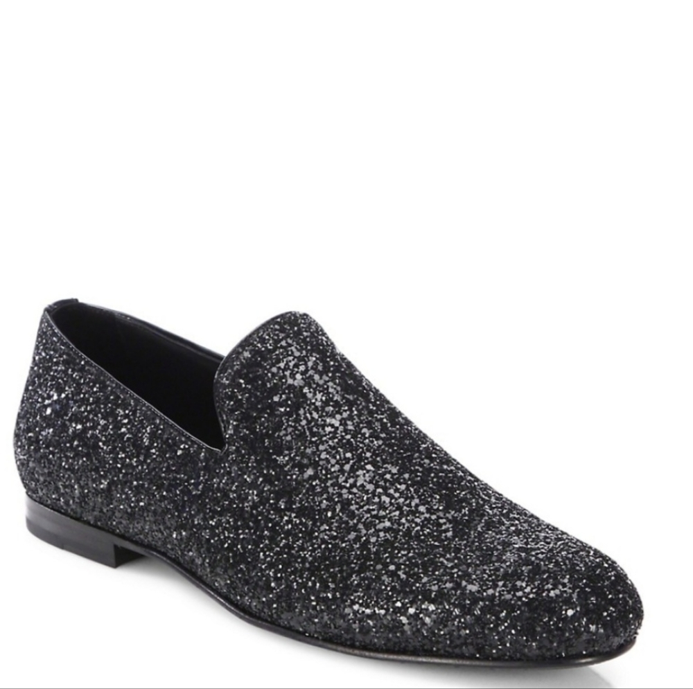 Jimmy Choo Sloane Glittered Slippers